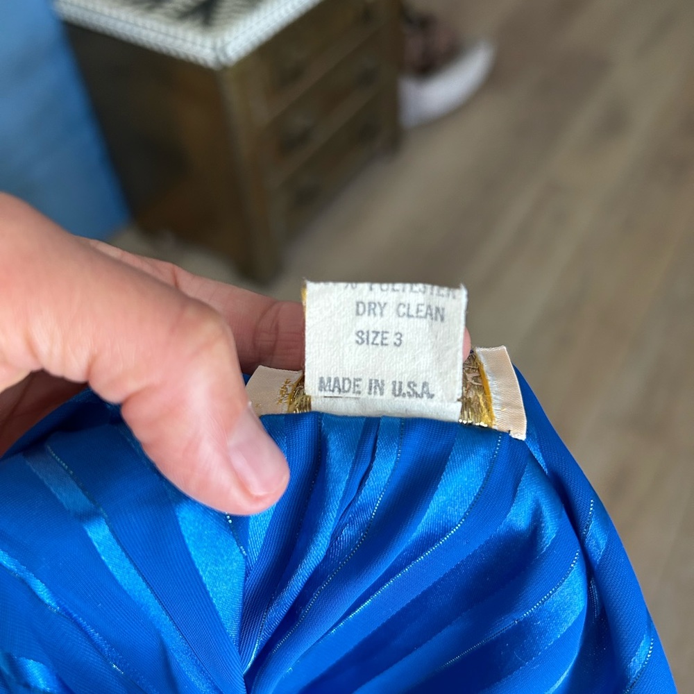 Fredericks of Hollywood (vintage, )electric blue party dress - Picture 5 of 6